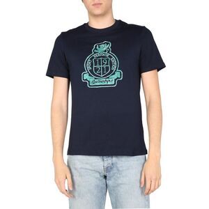 BALLANTYNE Men's Cotton T-Shirt with Emblem Men BLUE T-Shirts